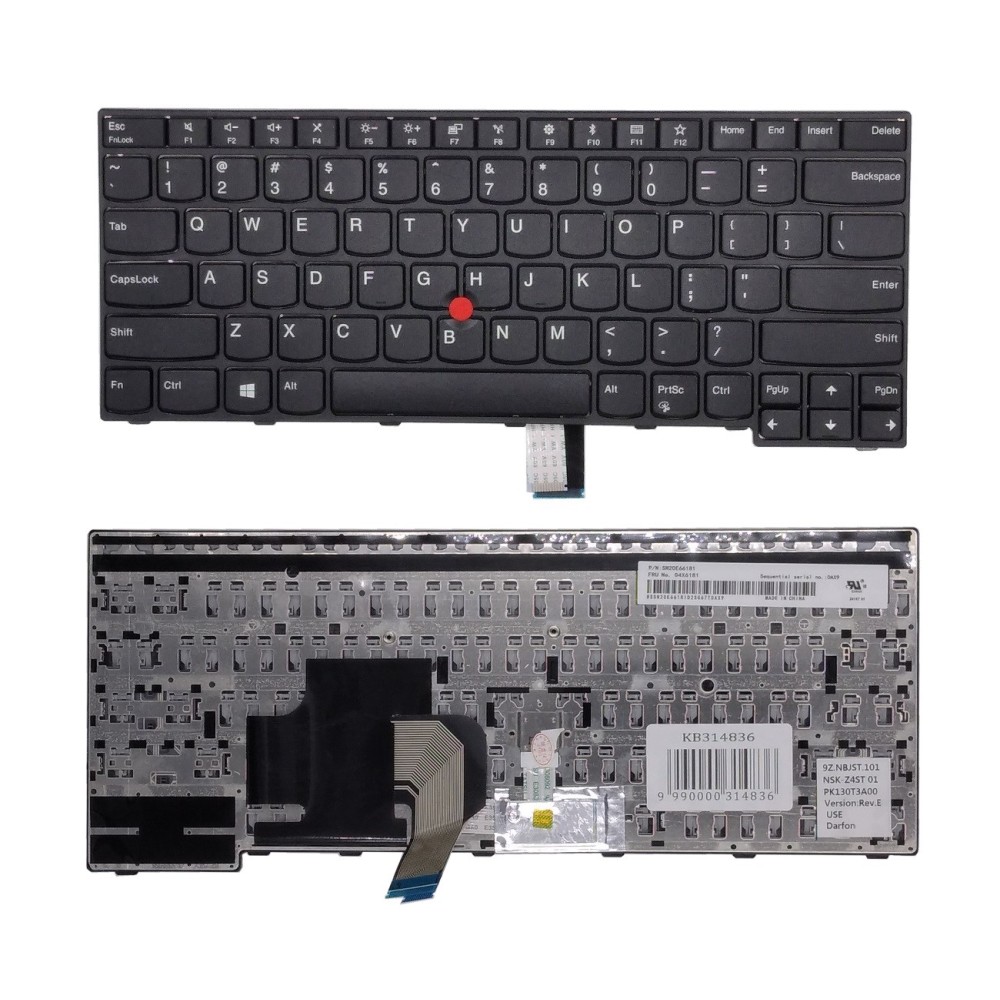 Keyboard LENOVO Thinkpad E470, with trackpoint, US